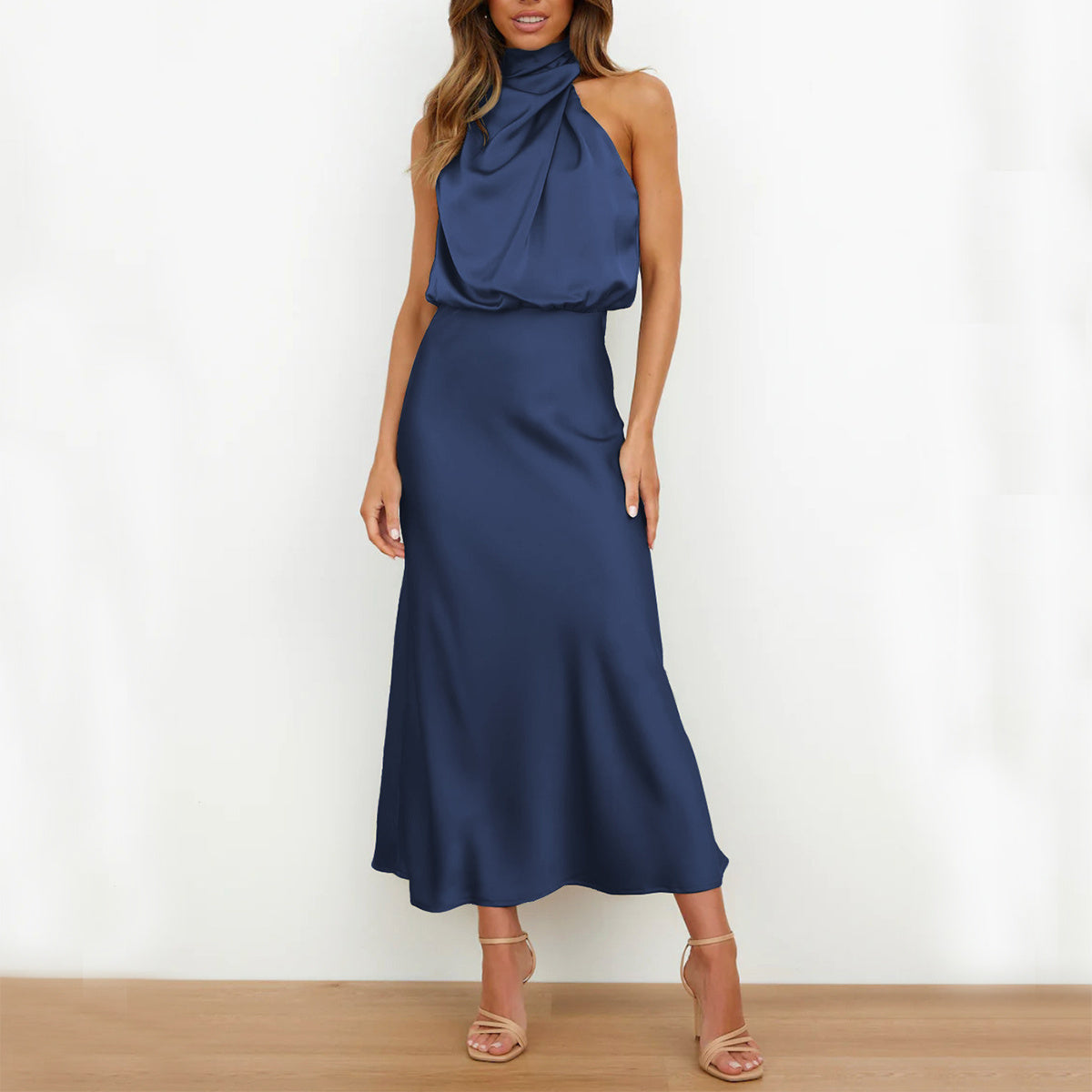 Elegant Summer Sleeveless Midi Dress – Chic Evening Wear for Women