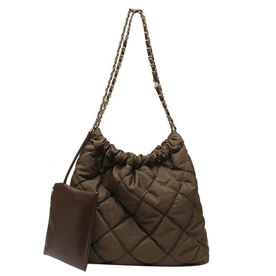 Women’s Large Capacity Rhombus Tote Bag – Fashion Quilted Handbag for Work, Travel & Daily Use