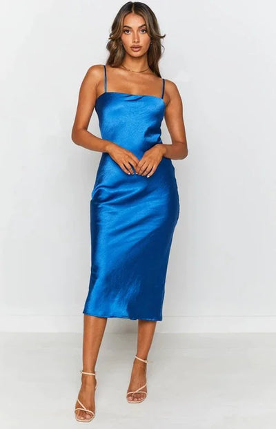 Soft Satin Sleeveless Dress