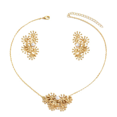 Sunflower Necklace Set for Women – Fashion Jewelry Suit with Sunflower Pendant & Matching Accessories