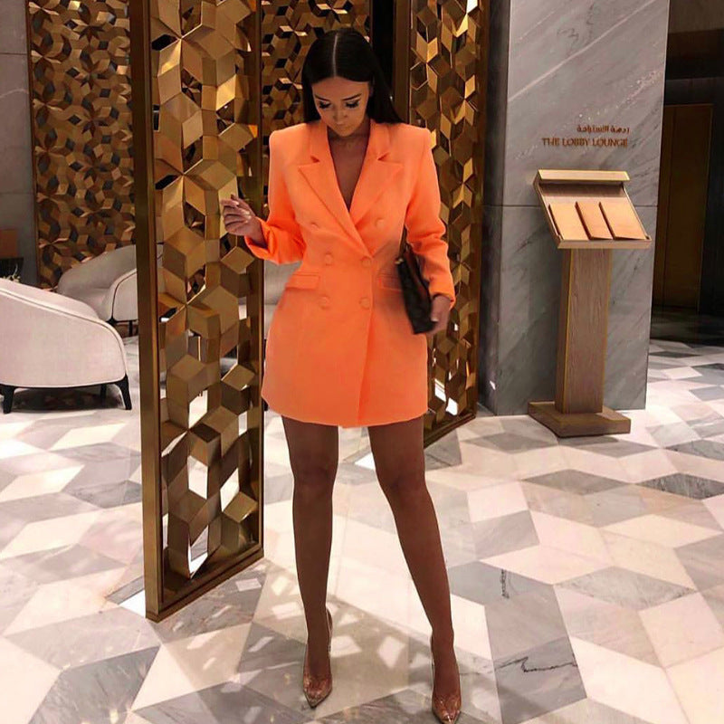 Women’s Solid Color Long Trench Coat – Classic Belted Overcoat for Fall & Winter Elegance