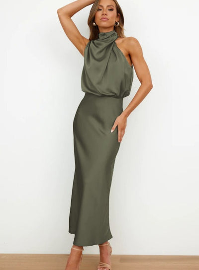 Elegant Summer Sleeveless Midi Dress – Chic Evening Wear for Women