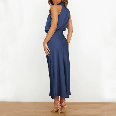 Elegant Summer Sleeveless Midi Dress – Chic Evening Wear for Women