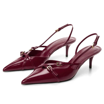 Chic Slingback Kitten Heels with Pointed Toe