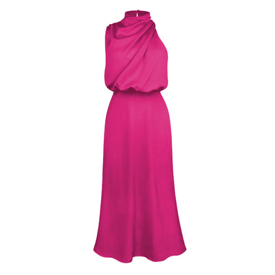 Elegant Summer Sleeveless Midi Dress – Chic Evening Wear for Women