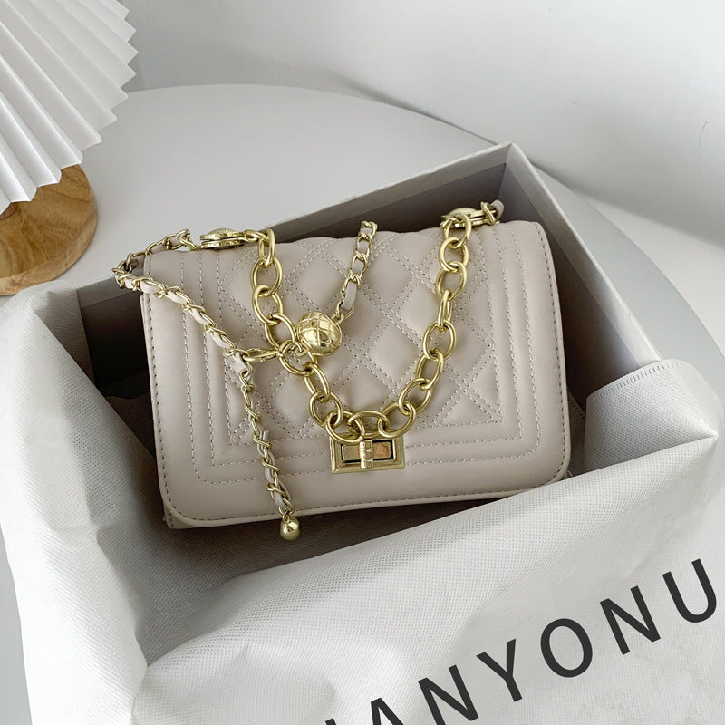 Korean‑Inspired Chain Shoulder Bag – Women’s Trendy Western‑Style Mini Crossbody Purse