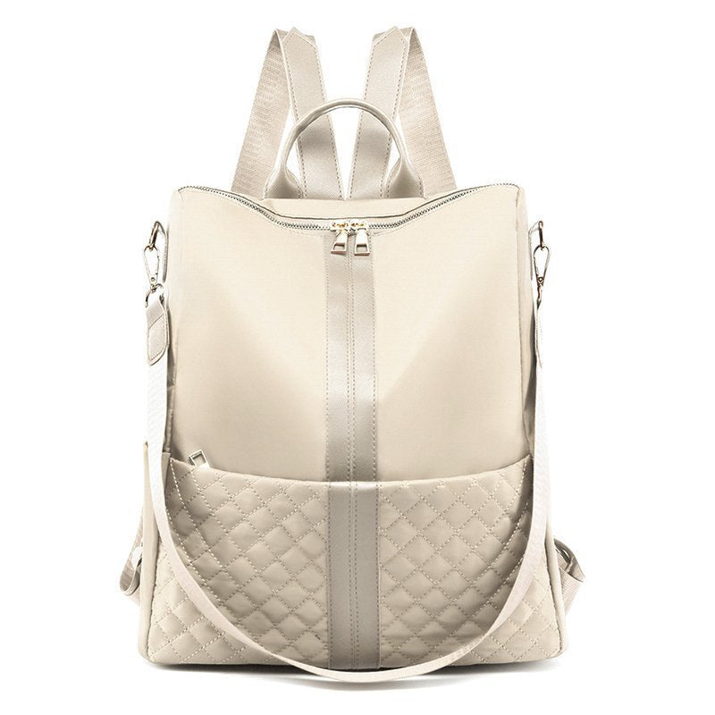 Stylish Oxford Casual Backpack for Women – Quilted Large Capacity Travel & Daily Bag