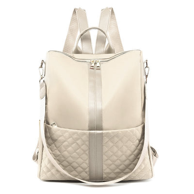 Stylish Oxford Casual Backpack for Women – Quilted Large Capacity Travel & Daily Bag