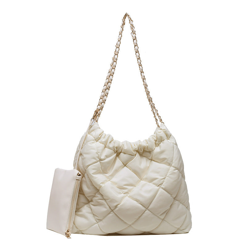 Women’s Large Capacity Rhombus Tote Bag – Fashion Quilted Handbag for Work, Travel & Daily Use