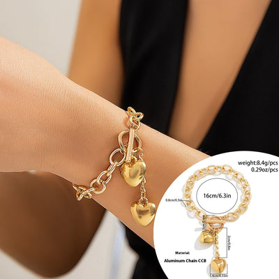 Women’s Chunky Chain Necklace with Shiny Lock & Key Pendant – Trendy Statement Jewelry for Fashion-Forward Looks