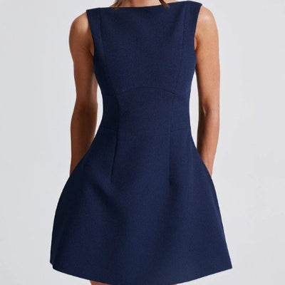 Sexy Slim-Fit Backless Mini Dress – Women’s Sleeveless Summer Bodycon Short Dress