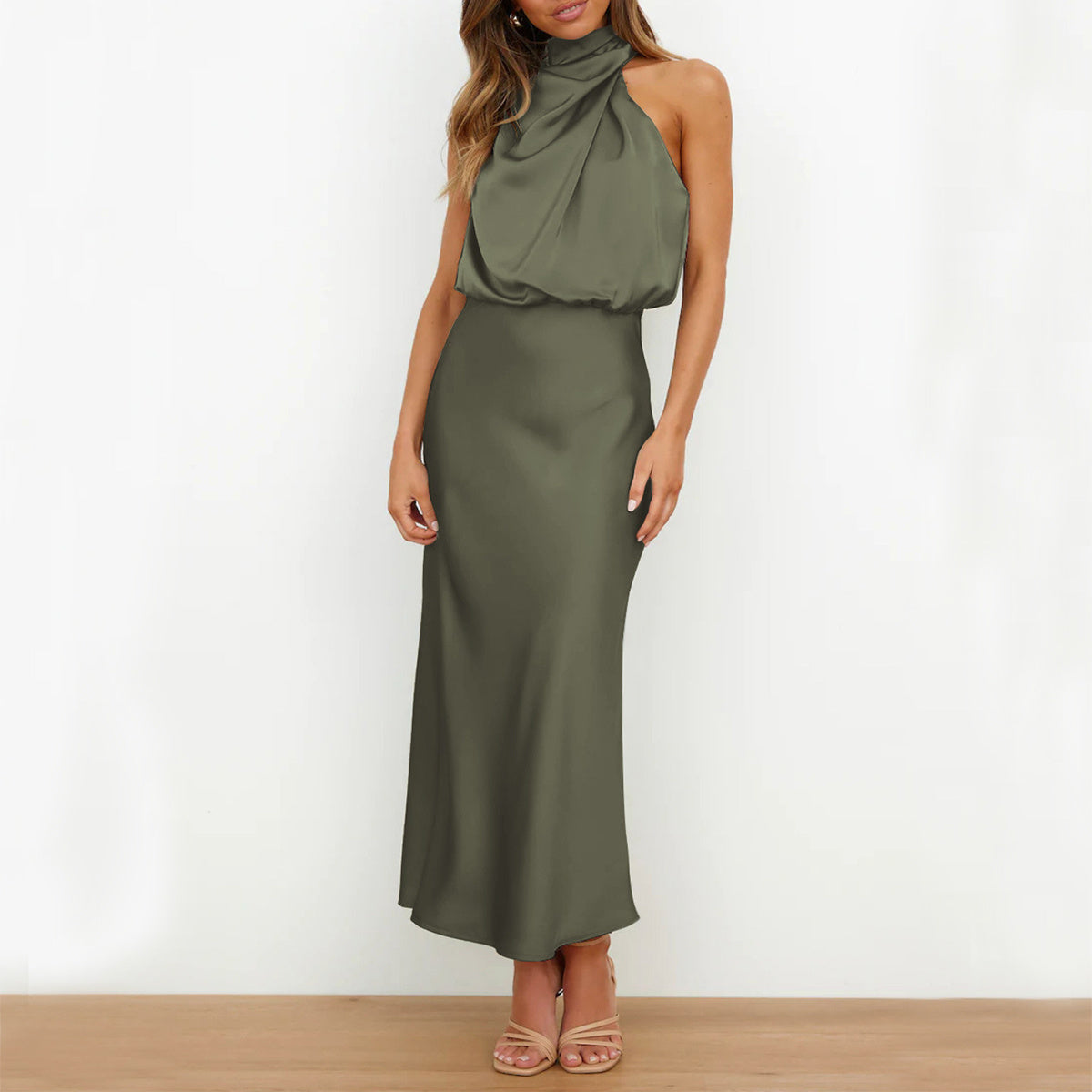 Elegant Summer Sleeveless Midi Dress – Chic Evening Wear for Women