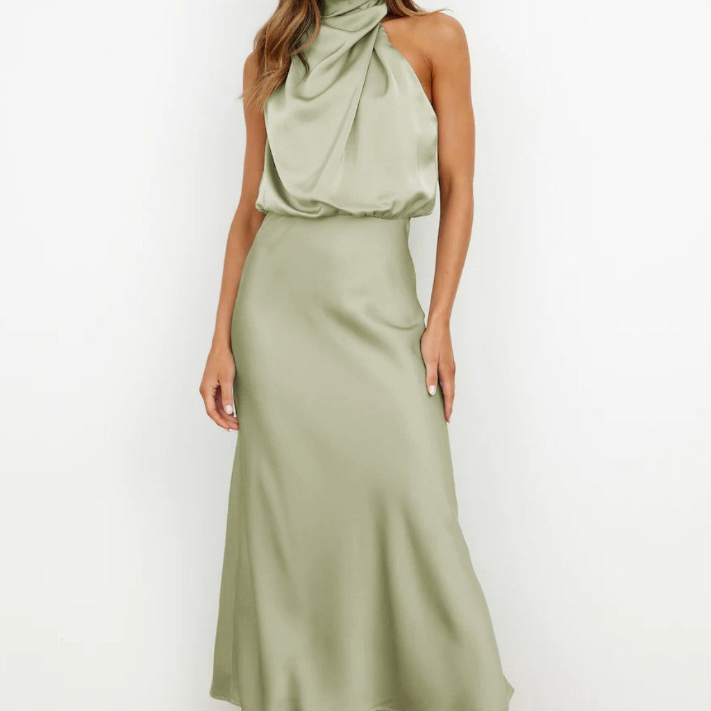 Elegant Summer Sleeveless Midi Dress – Chic Evening Wear for Women
