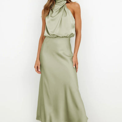 Elegant Summer Sleeveless Midi Dress – Chic Evening Wear for Women