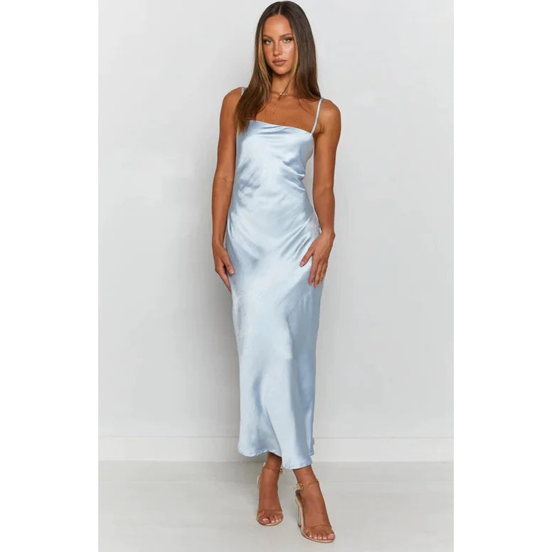 Soft Satin Sleeveless Dress