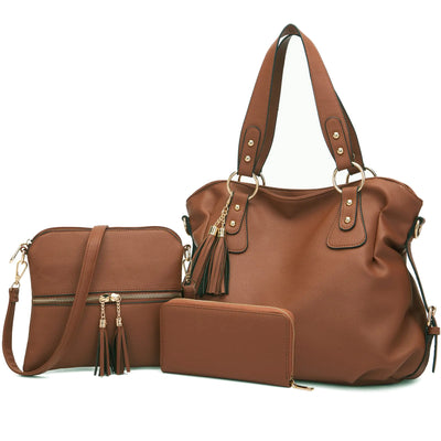 Deluxe Vogue Leather Bag Ensemble