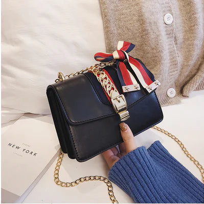 Fashionable Satin Chain Shoulder Bag