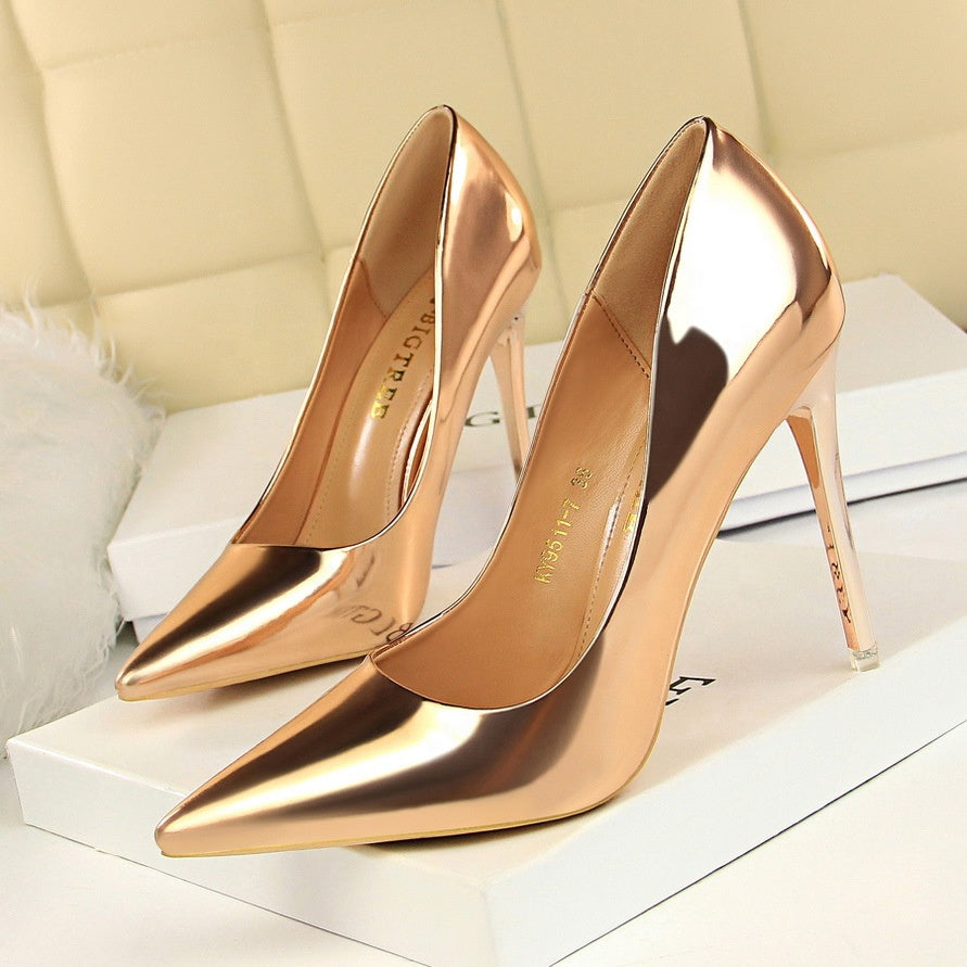 Genuine Leather Pointed Toe Stiletto Pumps for Women – Sexy High Heel Dress Shoes