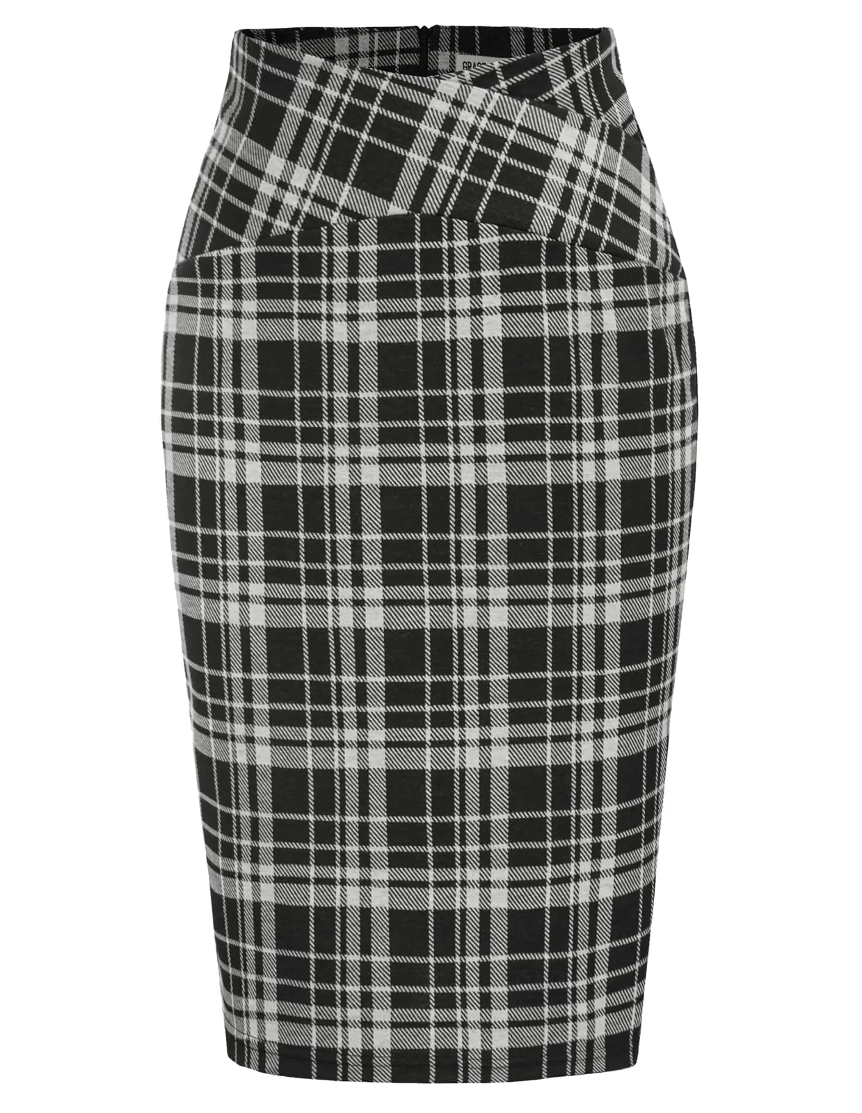 Grace Karin Chic Plaid Pencil Skirt