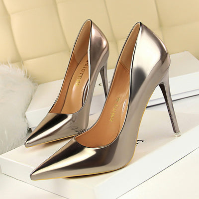Genuine Leather Pointed Toe Stiletto Pumps for Women – Sexy High Heel Dress Shoes
