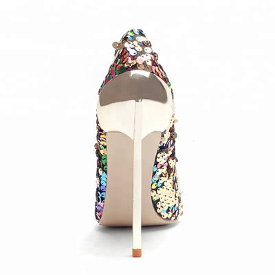 Colorful Glitter High Heel Pumps for Women