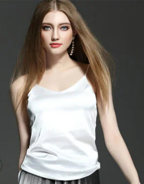 V-Neck Satin Camisole Top