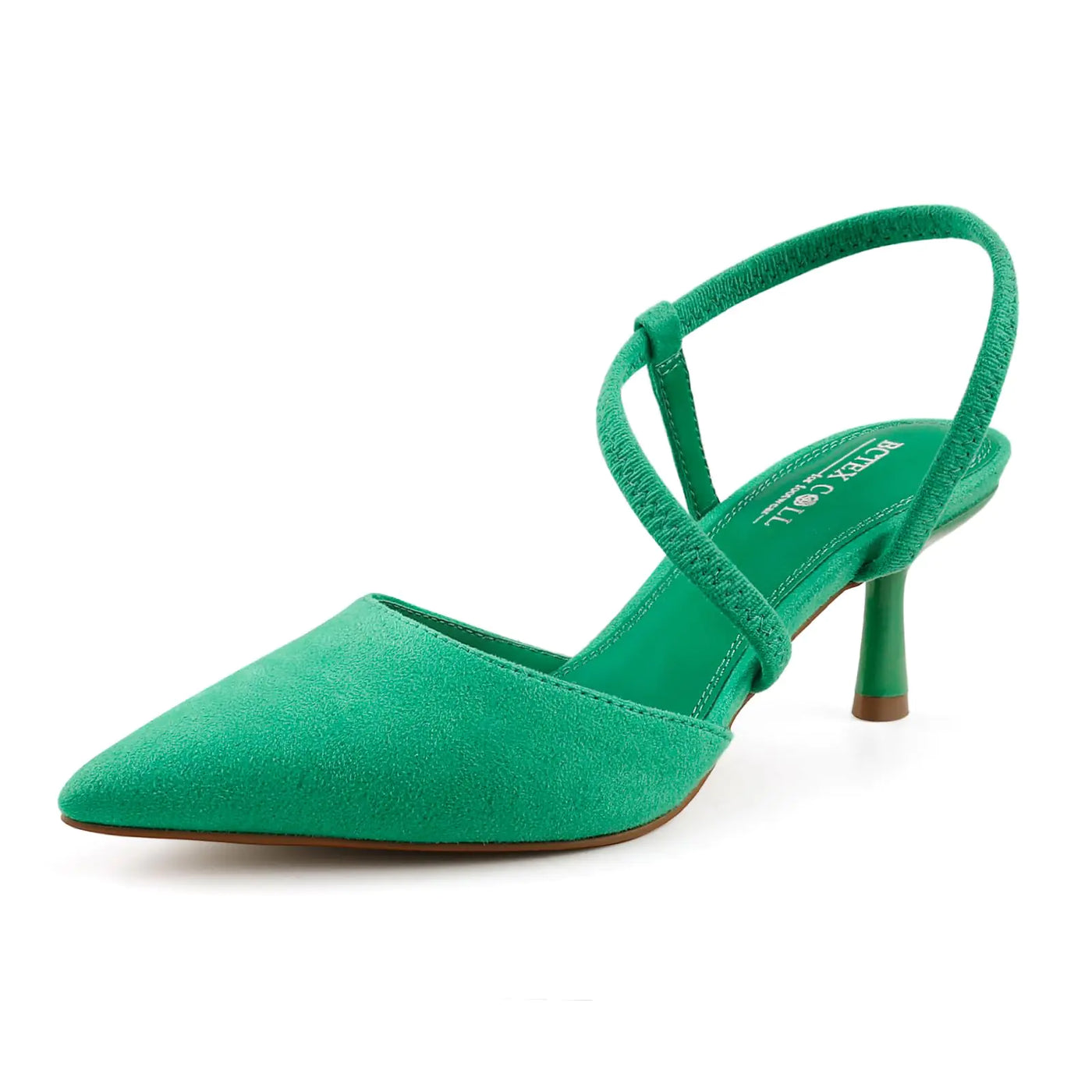 Eleganza Suede Slingback Kitten Heels
