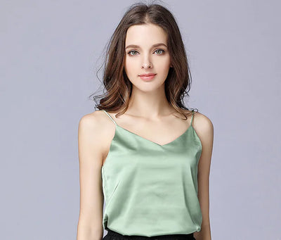 V-Neck Satin Camisole Top