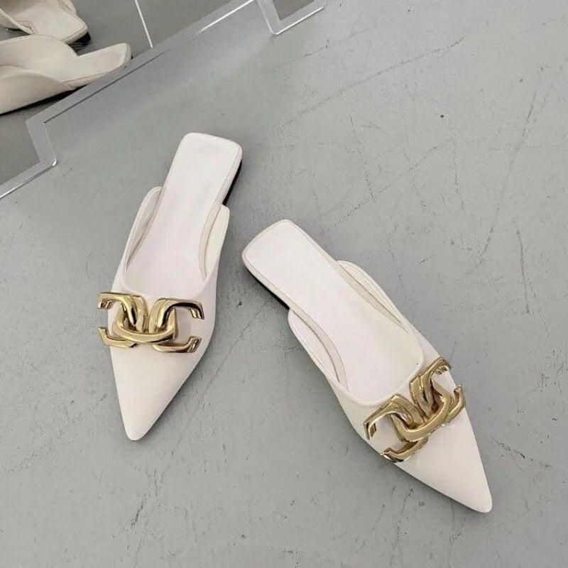 Fashionable Flat Pointed Toe Anti-Slip Casual Slippers