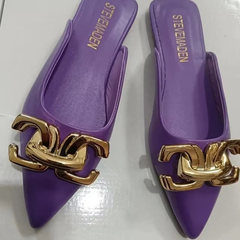 Fashionable Flat Pointed Toe Anti-Slip Casual Slippers