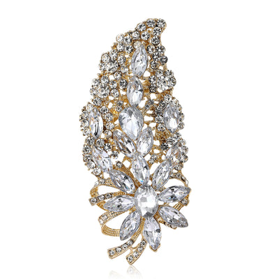 Glamorous Vibrant Rhinestone Flower Brooch