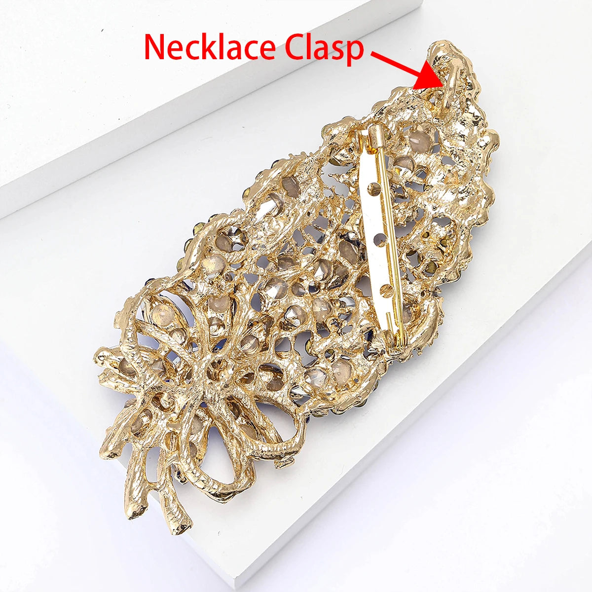 Glamorous Vibrant Rhinestone Flower Brooch