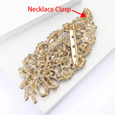Glamorous Vibrant Rhinestone Flower Brooch