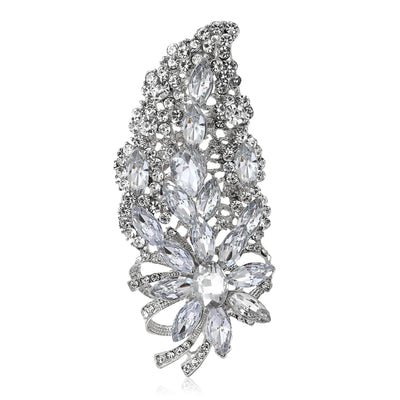 Glamorous Vibrant Rhinestone Flower Brooch