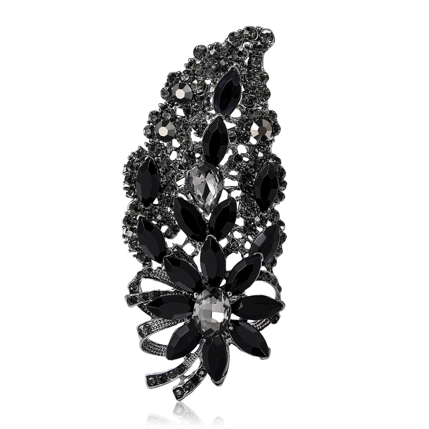Glamorous Vibrant Rhinestone Flower Brooch