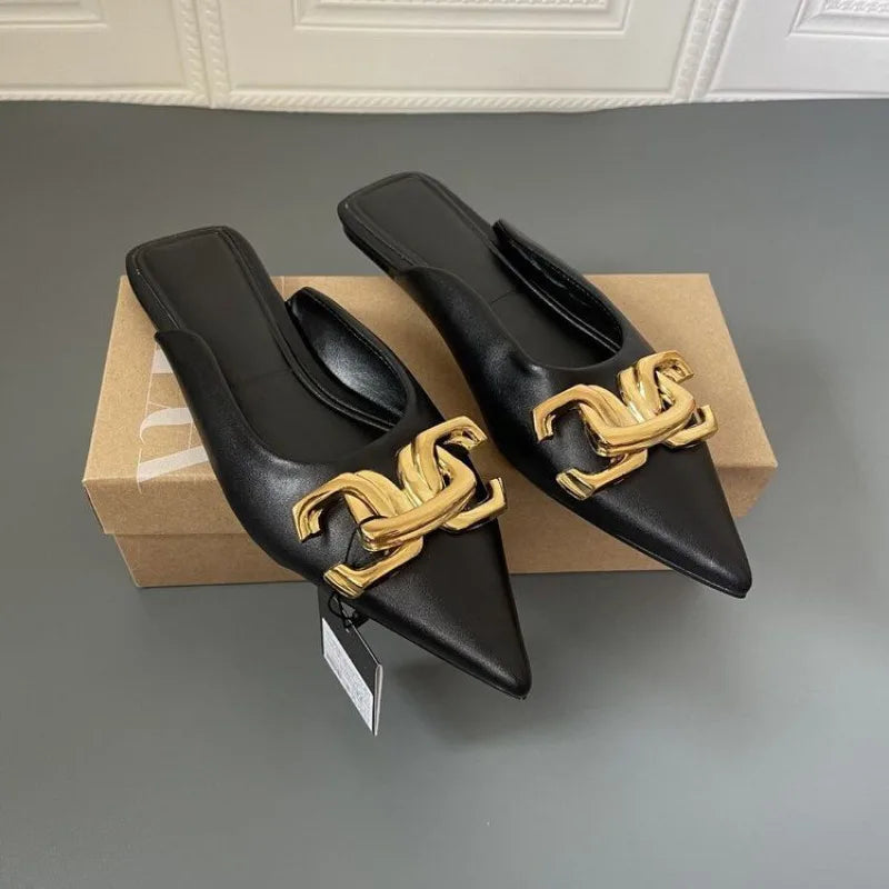 Fashionable Flat Pointed Toe Anti-Slip Casual Slippers