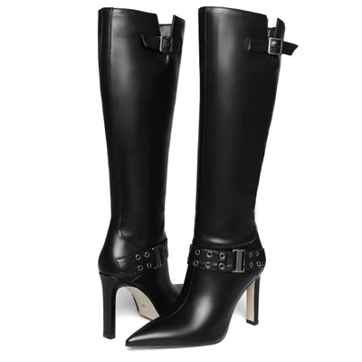 Chic Pointed Toe Stiletto Knee Highs