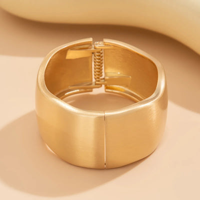 Chunky Heavy Wide Metal Water Drop Bangles