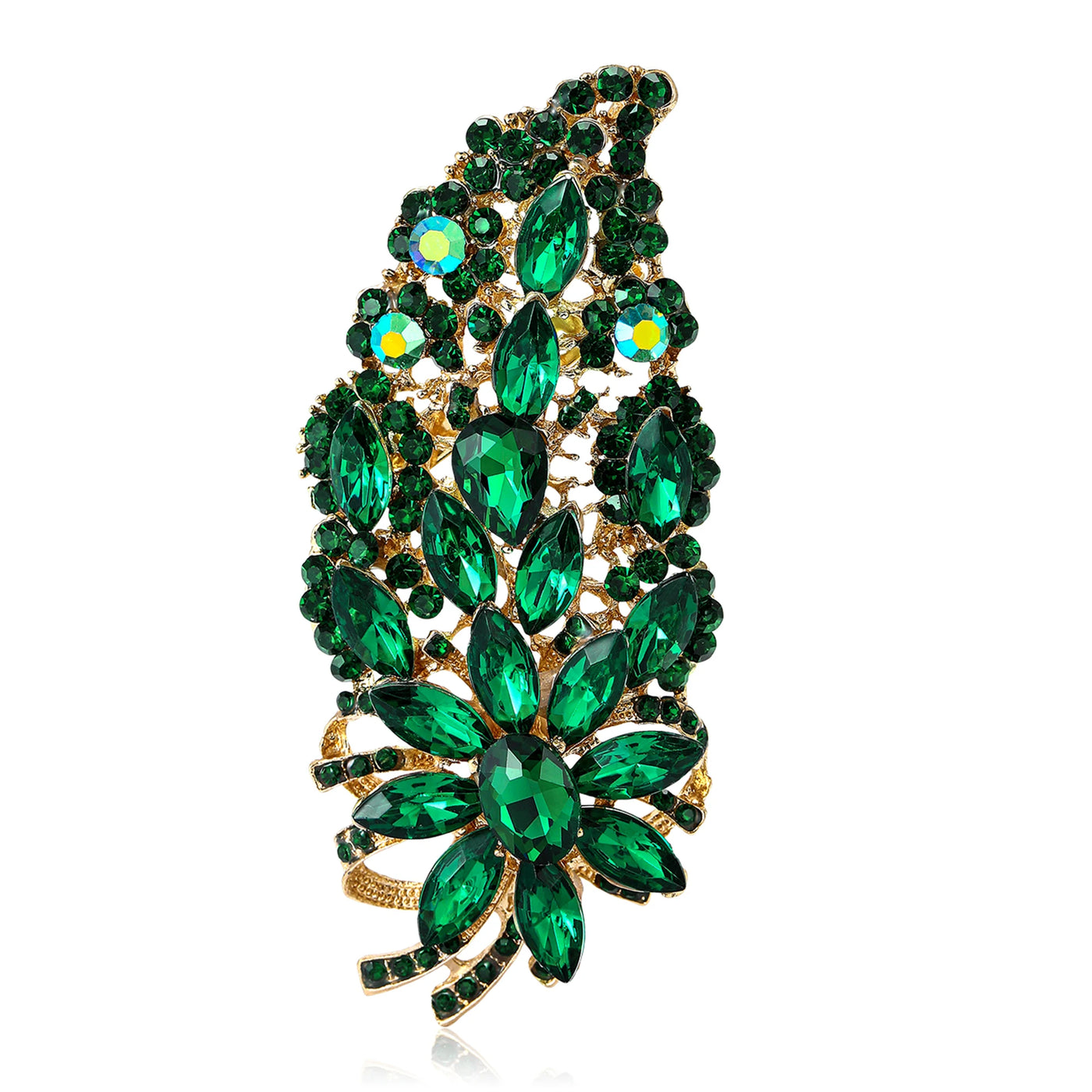 Glamorous Vibrant Rhinestone Flower Brooch