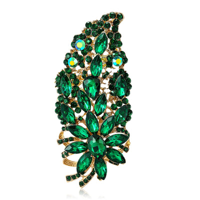Glamorous Vibrant Rhinestone Flower Brooch