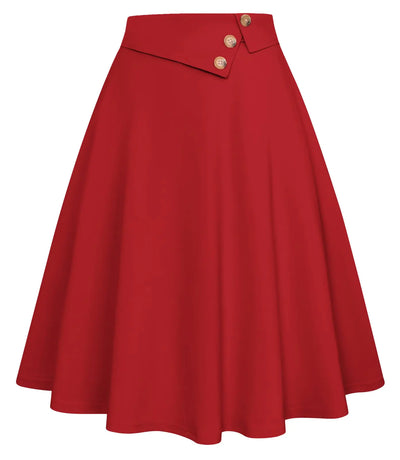 Vintage Belle High-Waisted Midi Skirt