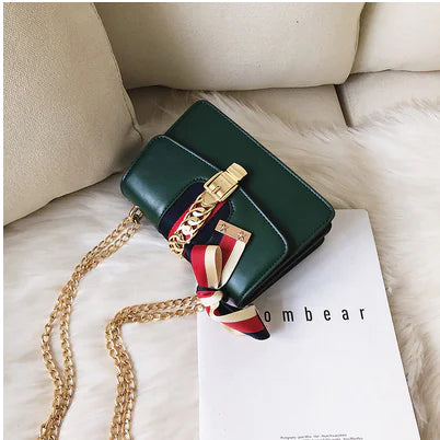 Fashionable Satin Chain Shoulder Bag