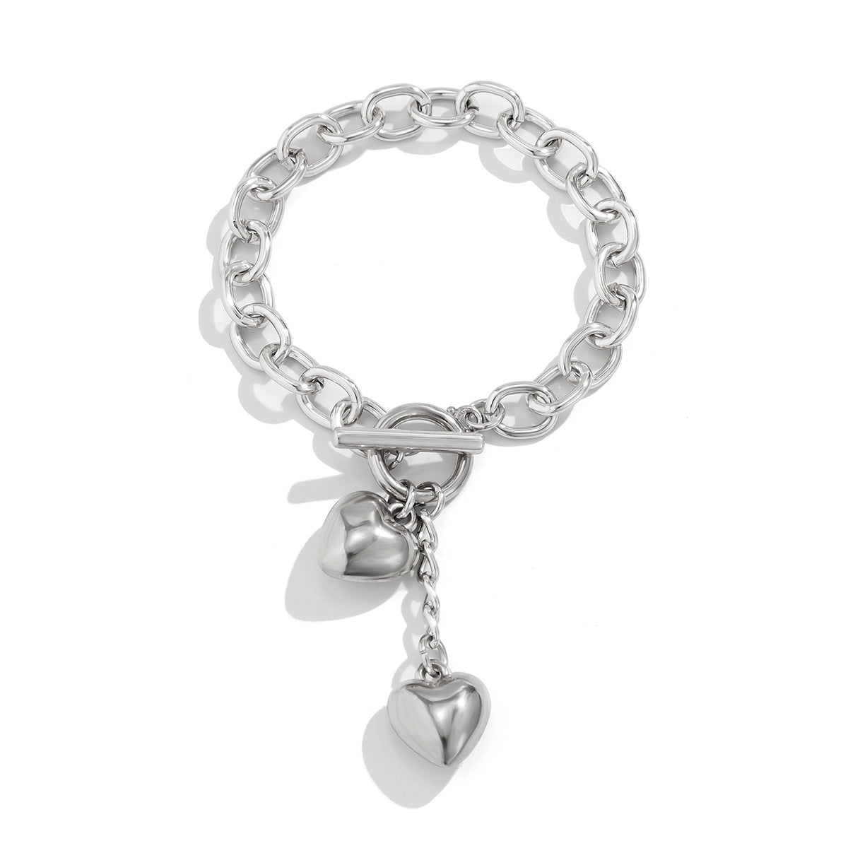 Women’s Chunky Chain Necklace with Shiny Lock & Key Pendant – Trendy Statement Jewelry for Fashion-Forward Looks