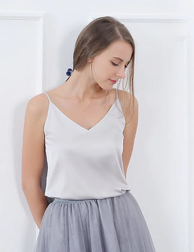 V-Neck Satin Camisole Top