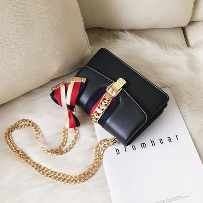 Fashionable Satin Chain Shoulder Bag