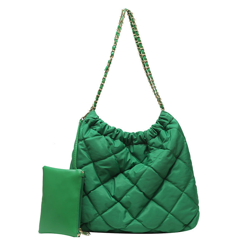 Women’s Large Capacity Rhombus Tote Bag – Fashion Quilted Handbag for Work, Travel & Daily Use
