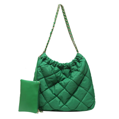 Women’s Large Capacity Rhombus Tote Bag – Fashion Quilted Handbag for Work, Travel & Daily Use