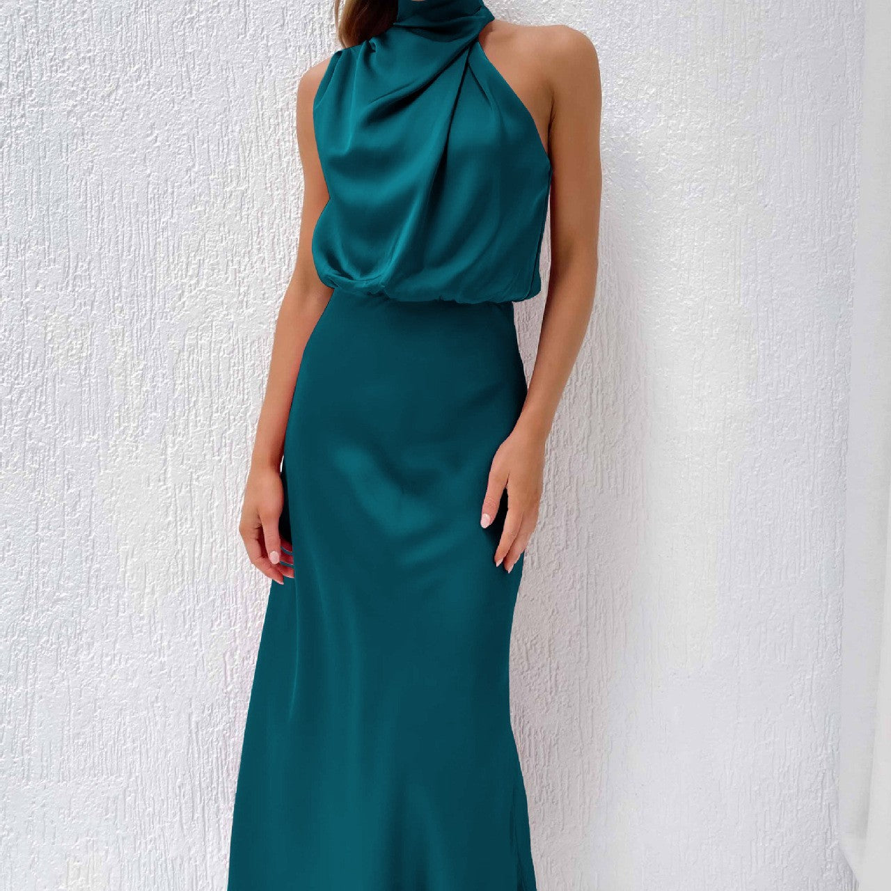 Elegant Summer Sleeveless Midi Dress – Chic Evening Wear for Women