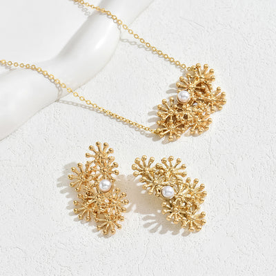 Sunflower Necklace Set for Women – Fashion Jewelry Suit with Sunflower Pendant & Matching Accessories