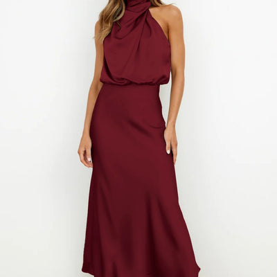 Elegant Summer Sleeveless Midi Dress – Chic Evening Wear for Women
